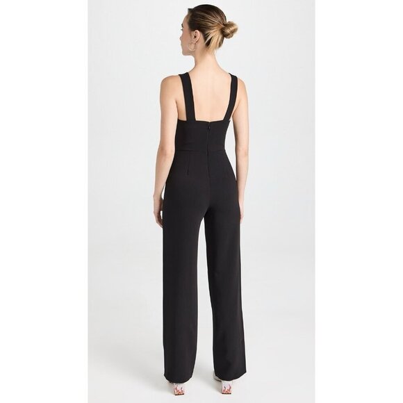 Good American Size 0 XS Black Luxe Suiting Tailored Column Jumpsuit - Picture 2 of 13